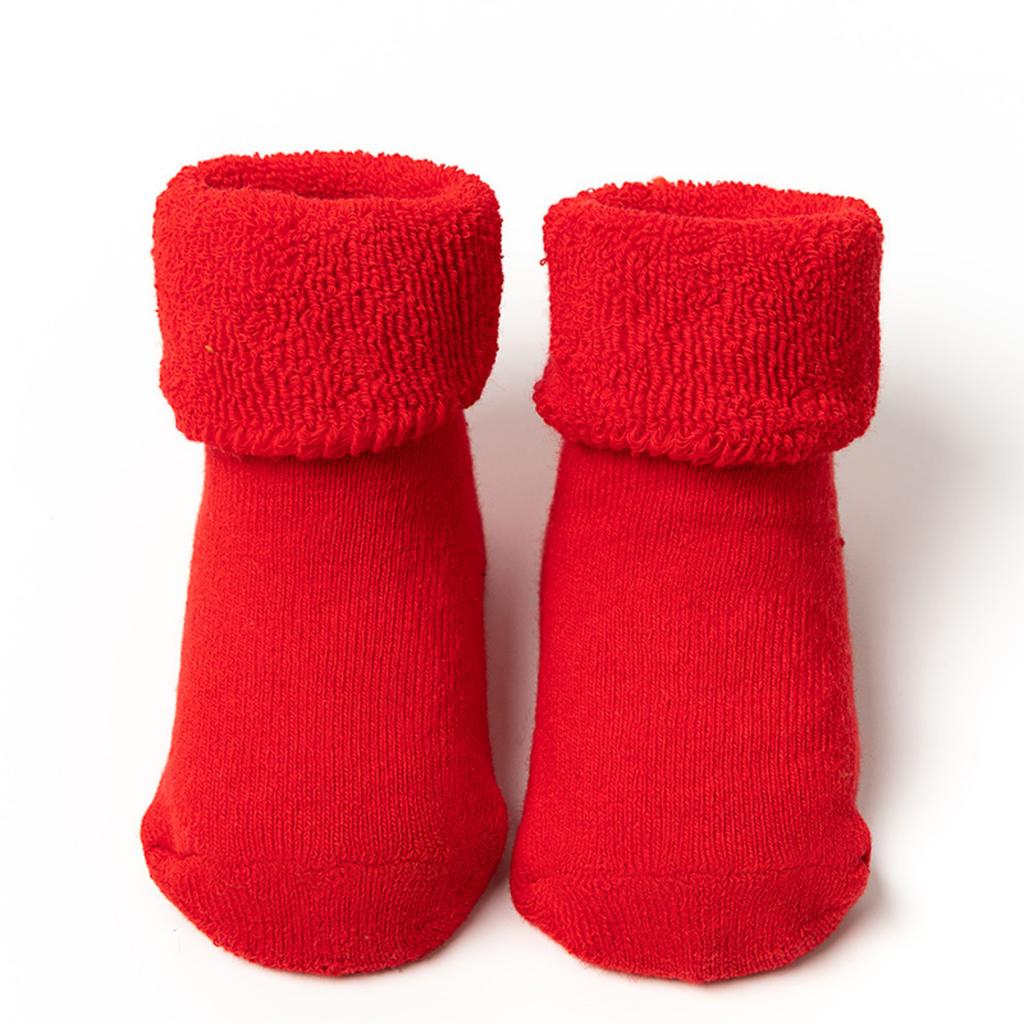Christmas And Winter Baby Warm Fleece Red Loop - Floor Socks And Walking Socks