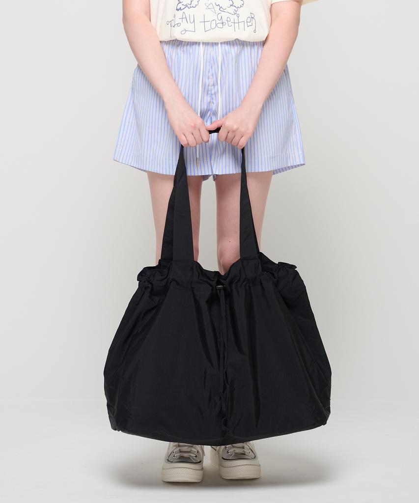Roidesrois Travel String Big Hobo Bag (Black)
