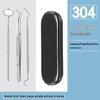 Dental Oral Care Tool Set: Stainless Steel Mouth Mirror, Probe, Tartar Remover, Toothpick