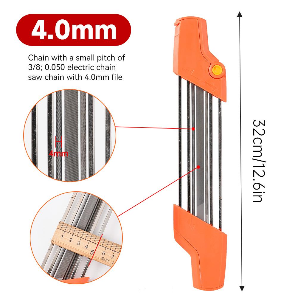 2 In 1 Easy Mini File Chainsaw Chain Sharpener 3/8 P 4.0mm Saw Teeth Set Fast Sharpen With 2pcs 5/32 Inch Files Chain Sharpener