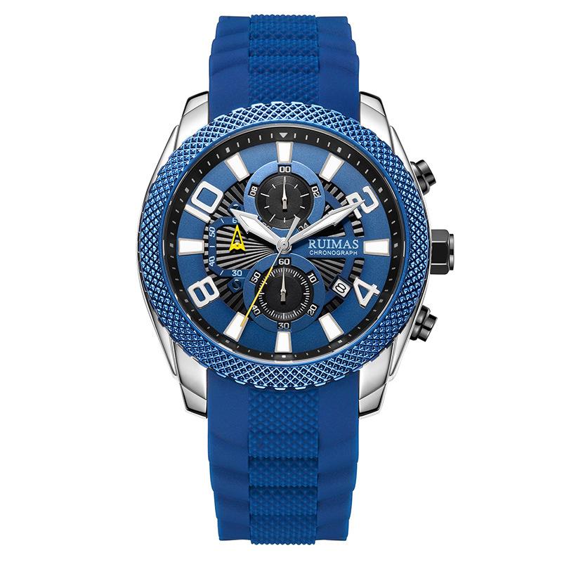Three Eyes Calendar Watch Quartz Men'S Watch 584