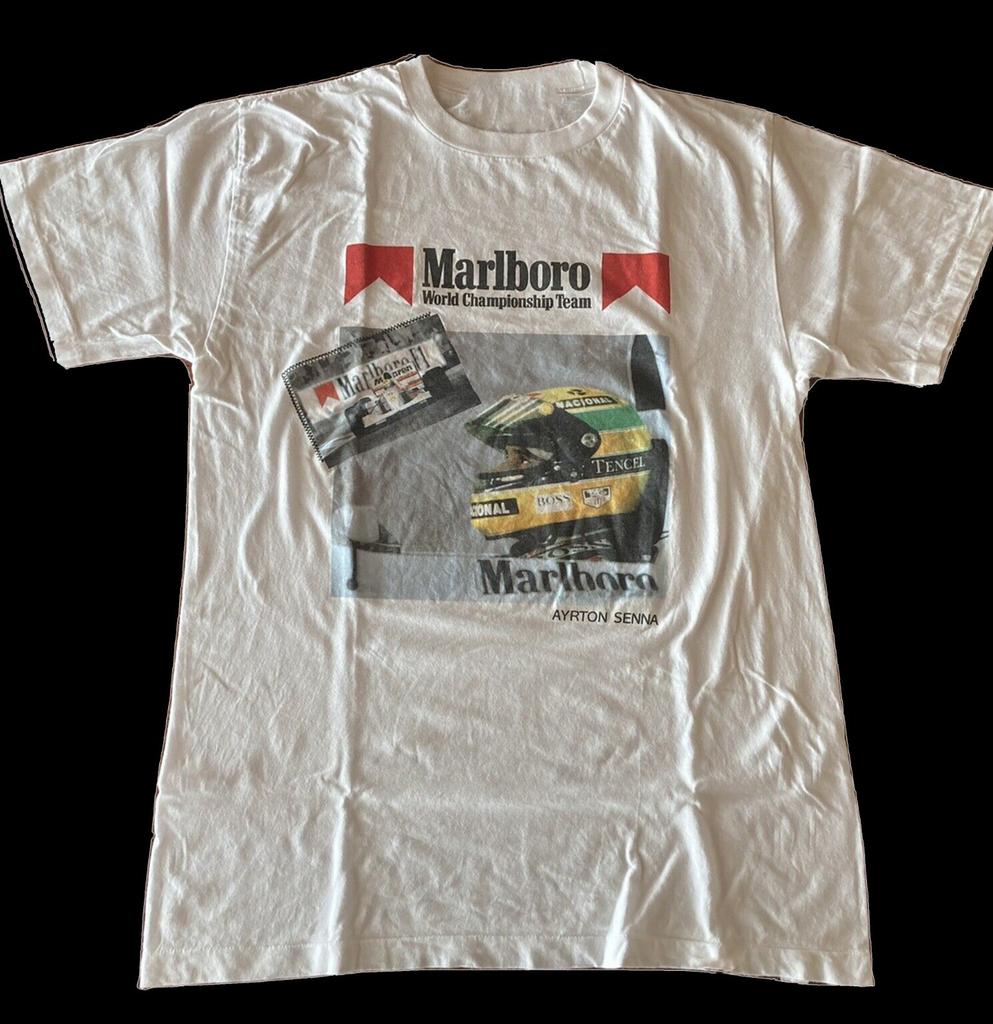 Maglietta Unisex in Cotone Vintage Ayrton Senna Tutte le Taglie 21D718