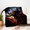 Joker Face Art Print Poster Wall DecorBlanket Flannel Throw Blanket for Sofa, Bed, Travel, Camping, Office, Couch, Chair
