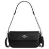 New Hailey Cow Leather Crossbody Handbag, Shoulder Bag Trumpets Women's Black CAN72-SVBK