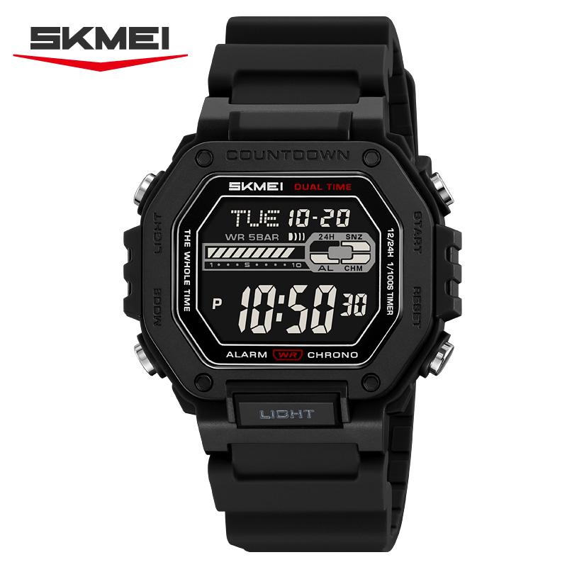 SKMEI 2523 Fashion Brand Digital Countdown Sport Watches Mens Electronic Watches Chrono Military Wristwatch Alarm Montre Homme