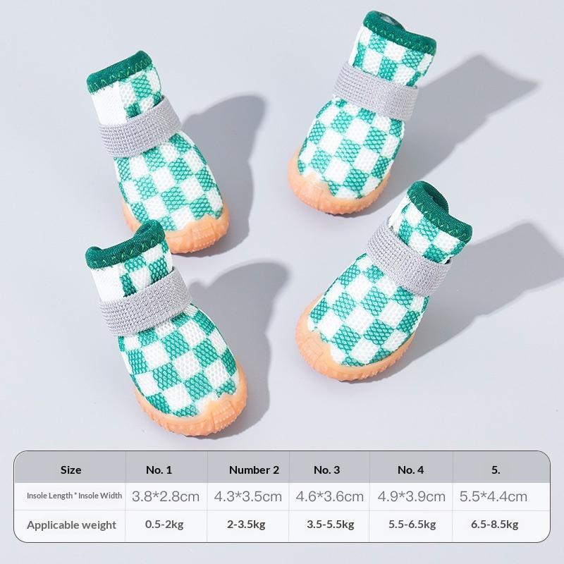 Summer Breathable Dog Shoes for Small Breeds, Anti-slip & Dirt-resistant Pet Foot Covers, Suitable Won't Fall Off During