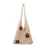 Bags Japanese and Korean retro ins shoulder cotton thread woven knitted bags handbags flowers beach vacation