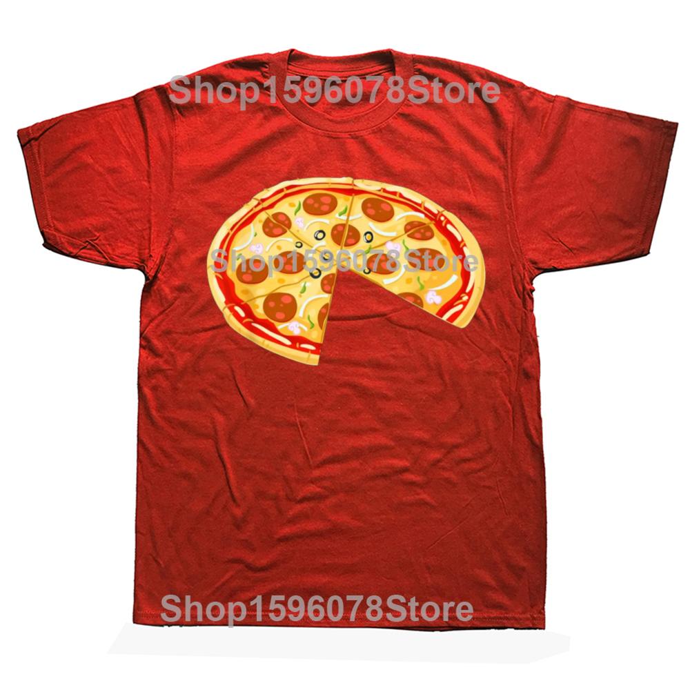Funny Pizza Missing A Slice Matching Set Tshirts Men Womens Fashion Casual Tshirt 100 Cotton Loose Oversized T Shirt Summer
