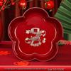 Red Chinese Wedding Candy & Fruit Dish