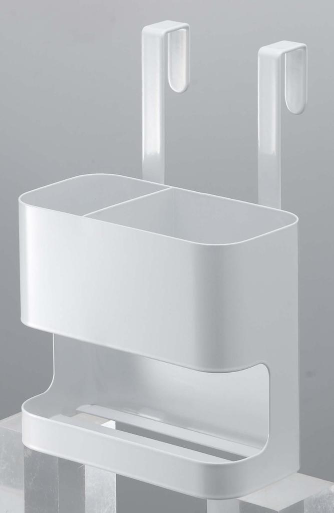 Yamazaki Hair Dryer & Hair Iron Holder, White, Approx. W16 X D8.5 X H14cm, Beautes Hair Dryer HolderHair Iron Storage, 7593