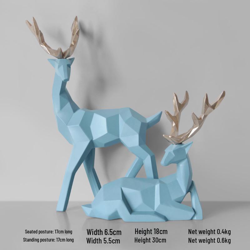 Deer Resin Crafts: Home Decoration Ornaments for TV Cabinets and Living Rooms