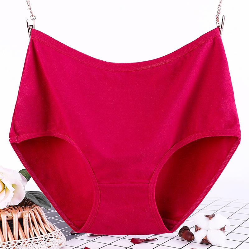 3622 Plus Size Cotton Mid-Waist Women's Underwear Shorts for Moms