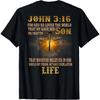John 3:16 Bible Verse T-Shirt for Men Women God So Loved The World Christian Faith Apparel with
