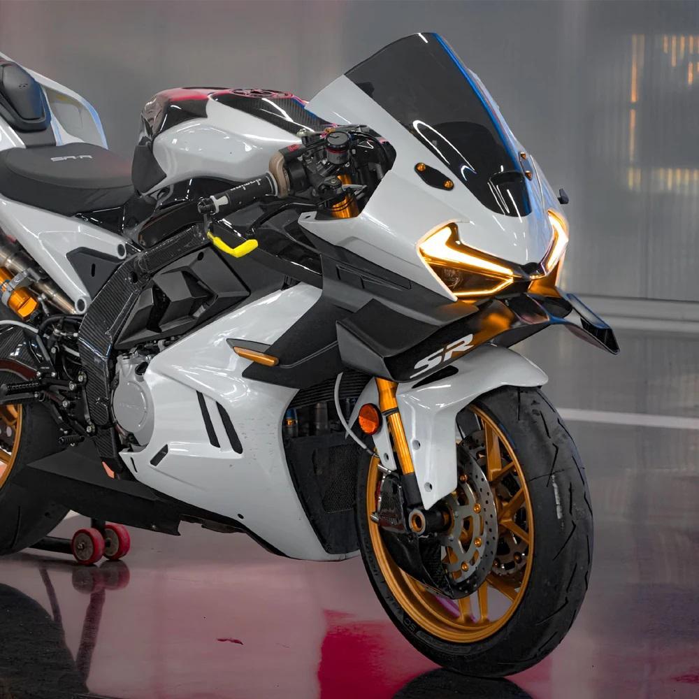 2024+ Fit For CFMOTO 675SR Front Spoiler Lower Spoiler Lower Lip GP Wing Downforce Naked Frontal Spoilers 675SR-R 2024 2025
