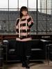 THE GREEN LAB Block Stripe Off-Shoulder Knit [Pink]