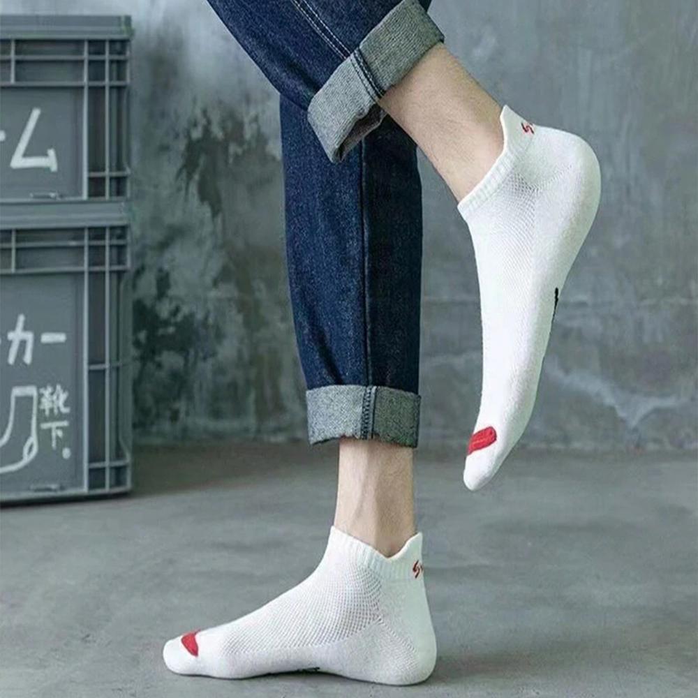 5/10/20/30 Paar Herren Knöchelsocken Modisch Buchstabe Sportstil Geruchshemmend Schweißabsorbierend Atmungsaktiv Unsichtbar Laufsocken