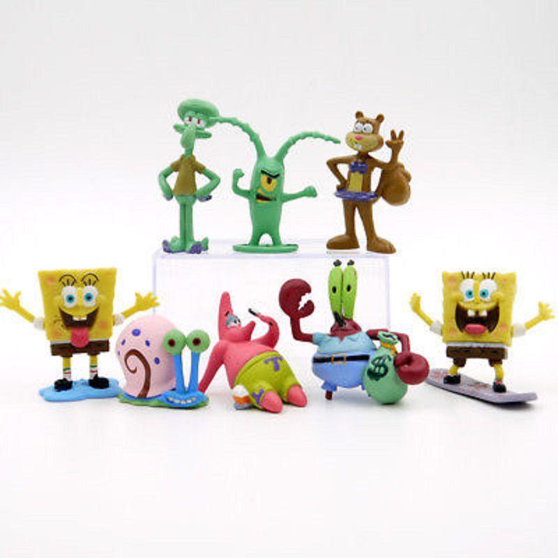 Spongebob Squarepants Patrick Star Squidward Pvc Figure Toy Set For Children 8pcs/lot