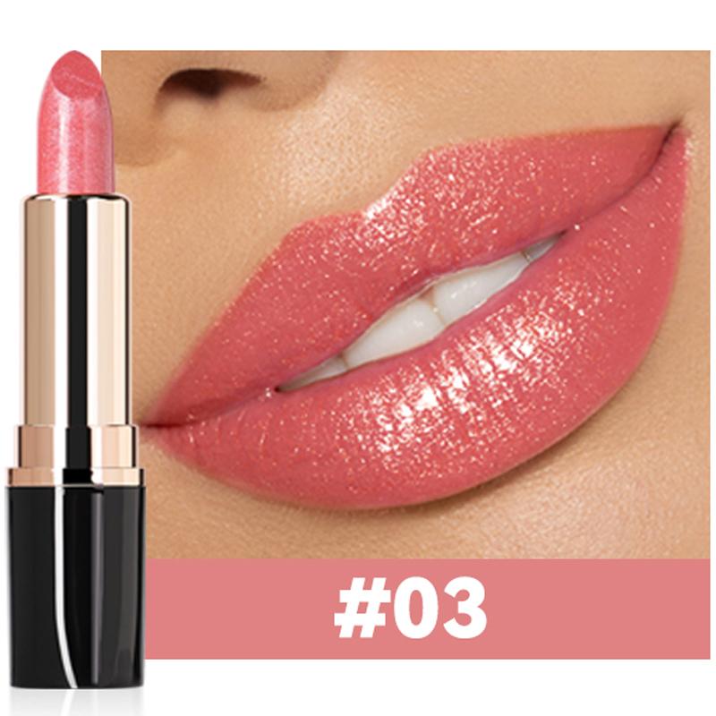 12 Kleuren Zeemeermin Lippenstift Glanzend En Parelmoer Langhoudend Hydraterend Hoge Glans Metallic Charmante Lipgloss Make-up brown