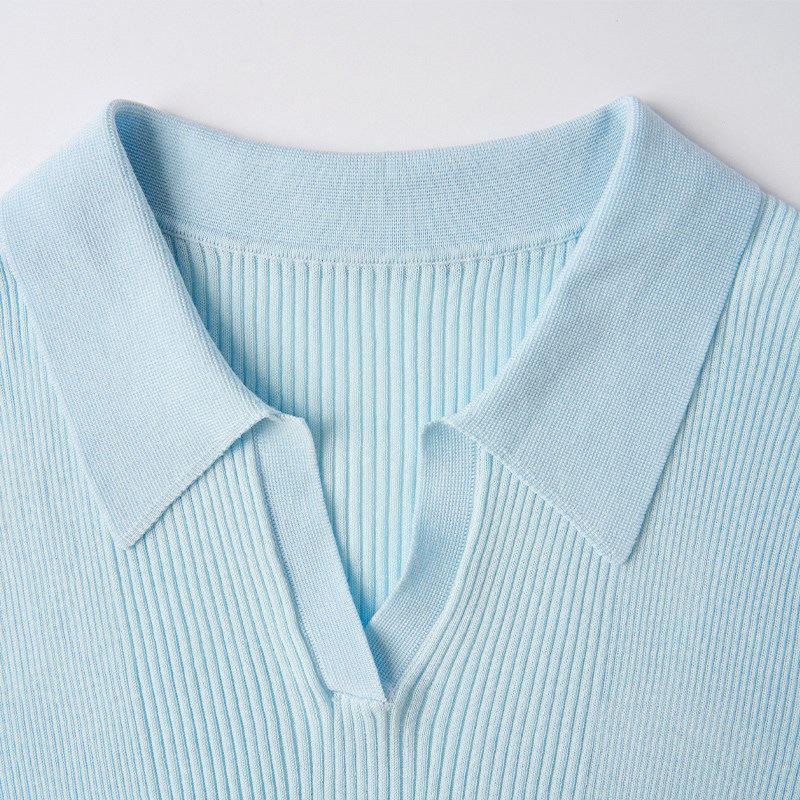Northern Deer Spring-Summer Knit Polo: 55.5% Lyocell, 32.9% Cotton, 11.6% Linen, Short Sleeve 261132.