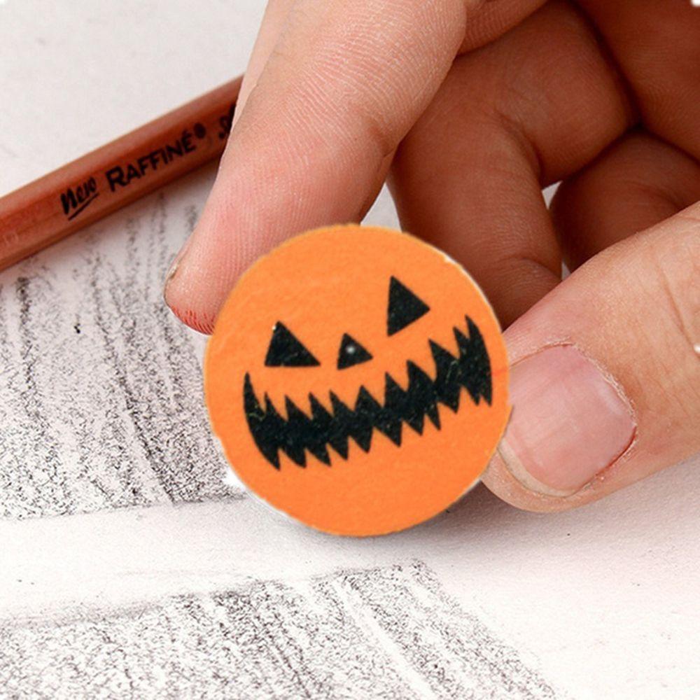 any trace School Stationery Pencil Rubber Correction Supplies Halloween Eraser Pumpkin Eraser