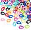 Opaque Acrylic Linking Rings, Quick Link Connectors, for Curb Chains Making, Twist, Mixed Color, 30x21x6mm, Inner Diameter: 16x8mm, 200pcs/set