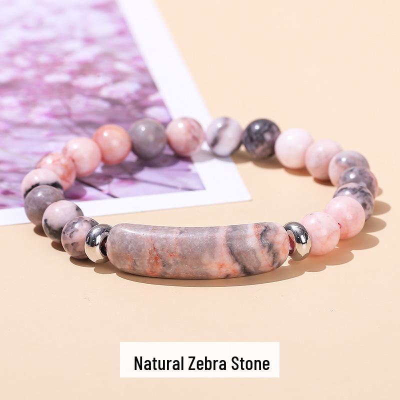 

Браслет из розового кварца, зеленого авантюрина и тигрового глаза - Simple Fashion Jewelry 8mm Long Tube 10*39mm