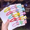 2021 Cute 10 Pcs/set Cartoon Hair Clips for Baby Girl Hairclip Flower Fruit Hair Pins Kids Hair Accessories Gift