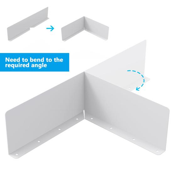 2/4Pcs Gutter Valley Splash Guards with Screws Easy Install Rain Gutter Valley Roofing Gutter Guards Diverter Roof Rain Diverter