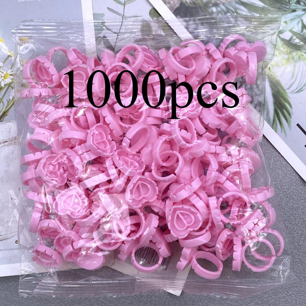 1000Pcs Disposable Eyelash Glue Fan Cup Rings Holder Container Tattoo Pigment Eyelash Extension Tools Lash Supplies Wholesale