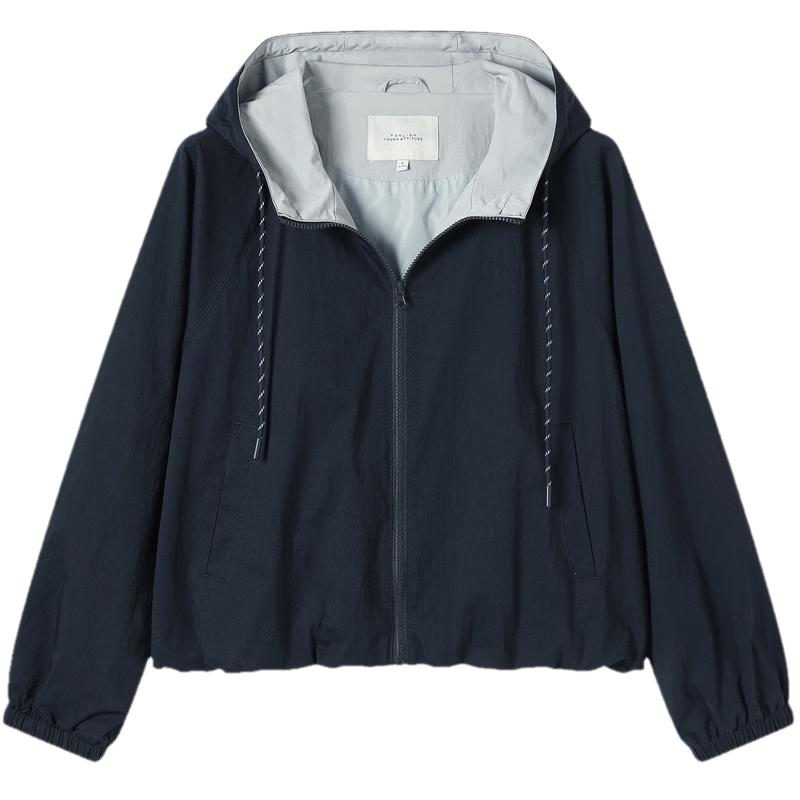 TonLion Women s 2026 Spring Hooded Cropped Jacket S