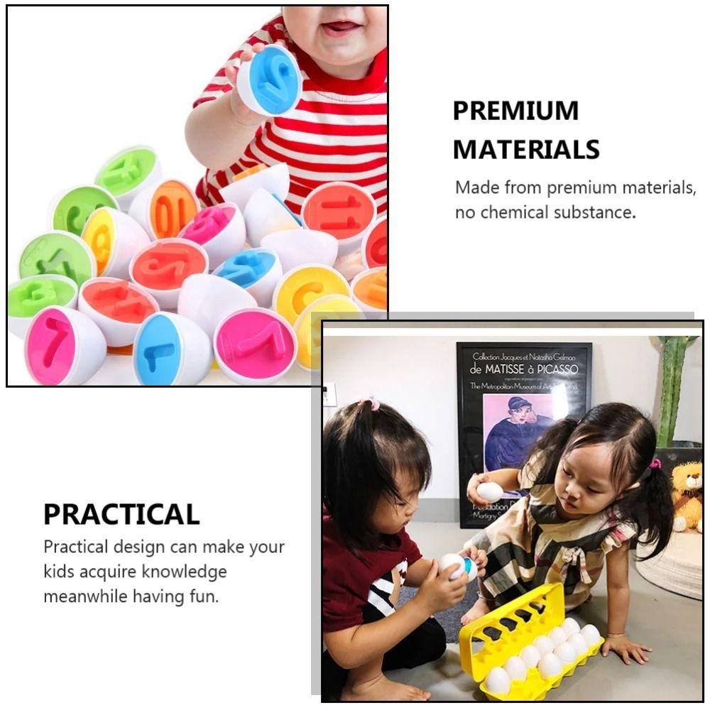 Plastic Matching Egg Play Set Cute Matching Smart Eggs Toy  Nursery Supplies