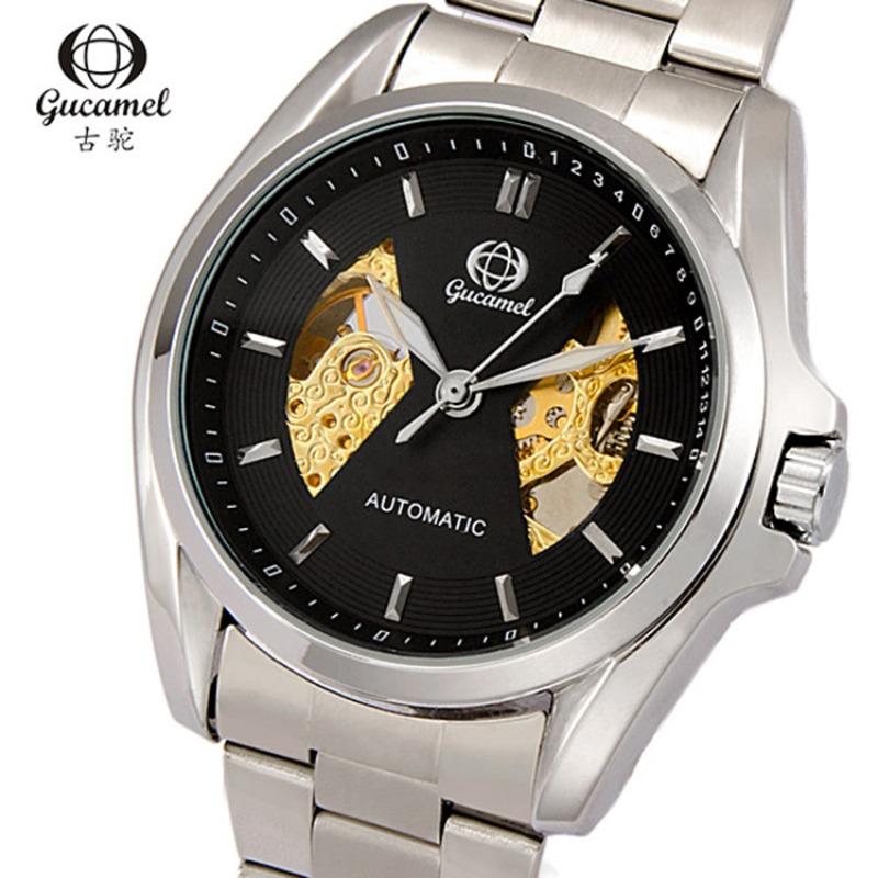 Fashion men's mechanical watch, through-the-bottom hollow automatic mechanical watch men's, men's mechanical watch