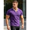 Premium 95% Cotton Men's Polo Tee - Breathable Soft Touch Short Sleeve Shirt - Modern Fit Casual Wear with V-Neck Buttons