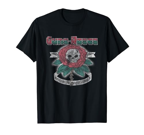 Guns N  Roses Official 1987 Welcome To The Jungle T-Shirt