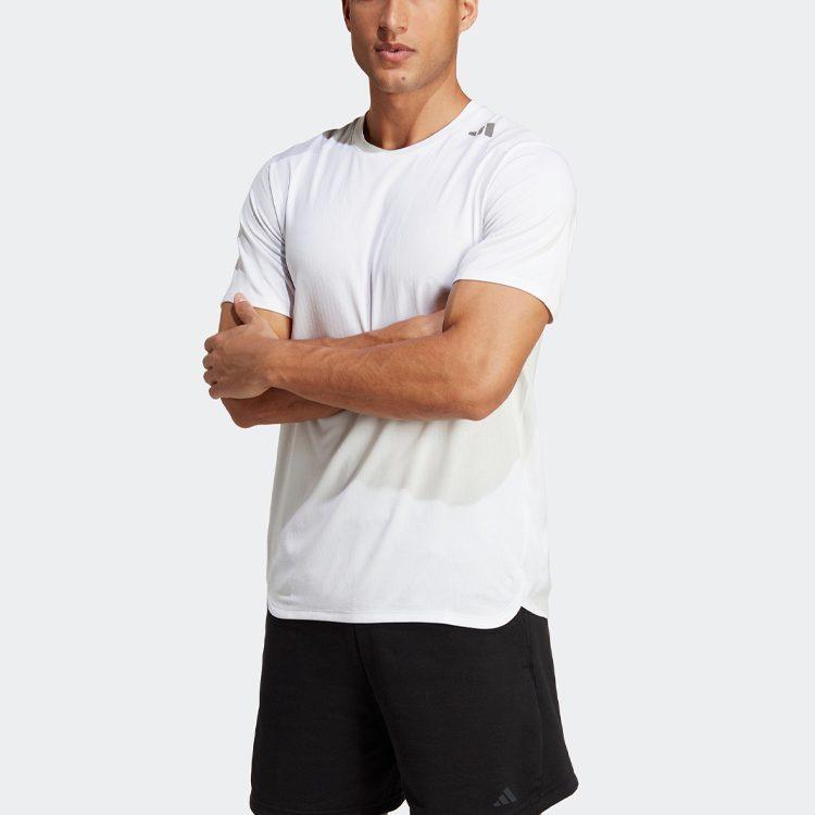 Adidas HIIT T Shirts Men's White Crew Neck Moderate IB9096