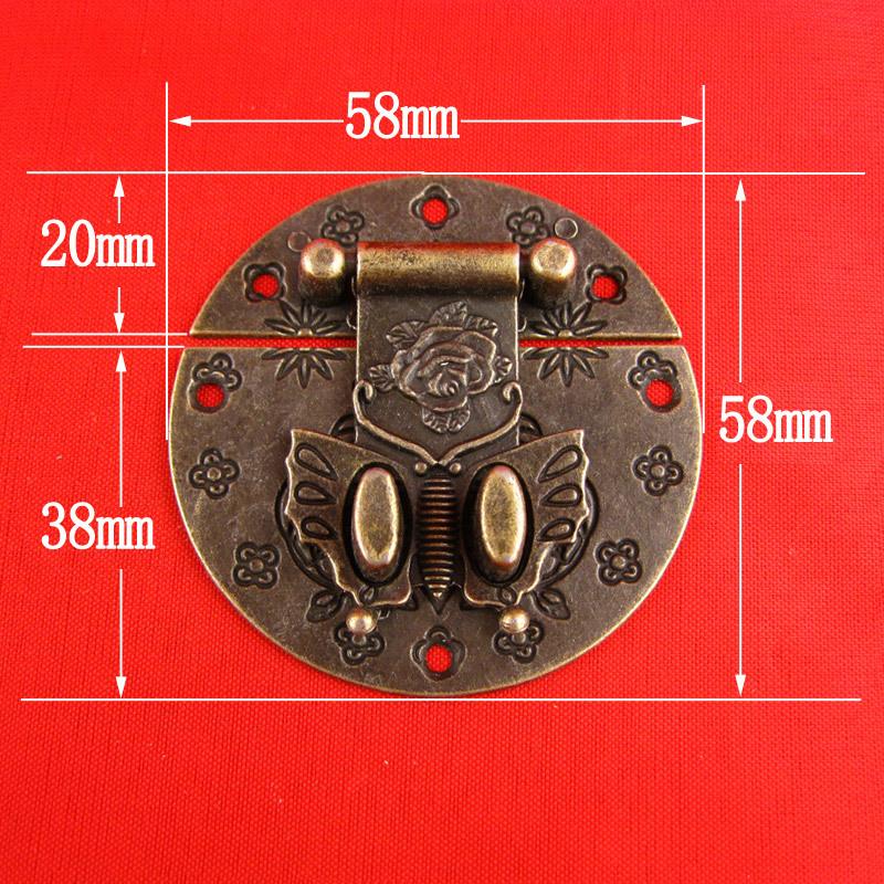 DIY Butterfly Latch and Screw, Antique Brass Zinc Alloy Small Wooden Jewelry Box Gift Box Cabinet Brass  Antique Latch