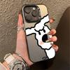 Serious little white dog for iPhone15 mobile phone case Apple 13PROMAX colored silver 11 hard girl 14 cute 78