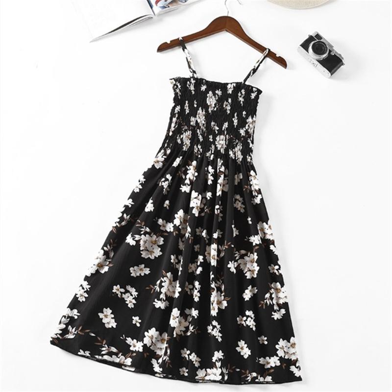 Dámský špagetový pásek s vysokým pasem, mini květinové šaty s potiskem letní plisované dámské šaty bez ramínek