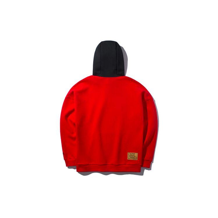 Li Ning Daily Progress Loose Pullover Hoodie Women Hoodies Cinnabar-Red AWDQ142-1