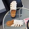 Large Size Bag Head Half Slippers Women'S Summer Outer Wear New Woven Hollow Breathable Comfortable Flat Bottom Lazy Sandals
