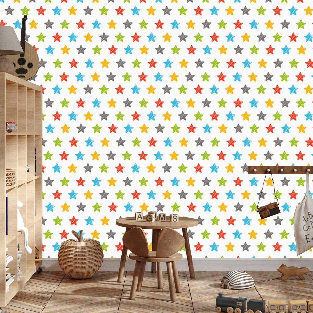 Colorful Stars Wallpaper for Living Room and Bedroom 50x1000
