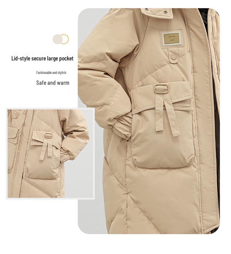 Graphene Maillard Women's Hooded Heated Mid-Length Winter Cotton Coat