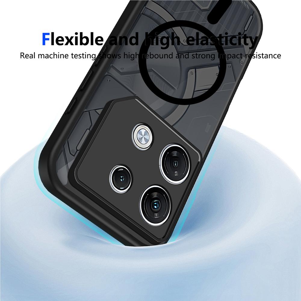 KEYSION Magnetic Phone Case for for Infinix GT 20 Pro 5G Silicone+PC Matte Translucent Shockproof Cover for Infinix GT 20 Pro