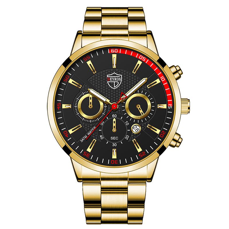 Stainless Steel Watch With Male Personality Luminous Calendar Automatic Quartz Watch