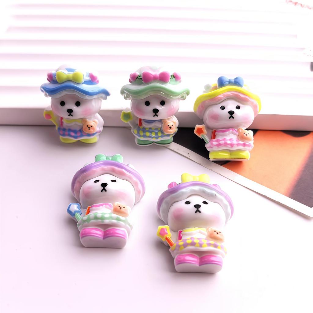 Lina Bear Resin Ornaments: DIY Cream Glue, Phone Case, Hair Accessories, Shoe Buckles