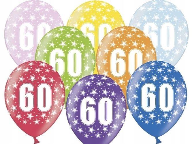 Balony Z Nadrukiem 60 Urodziny 1 Szt.