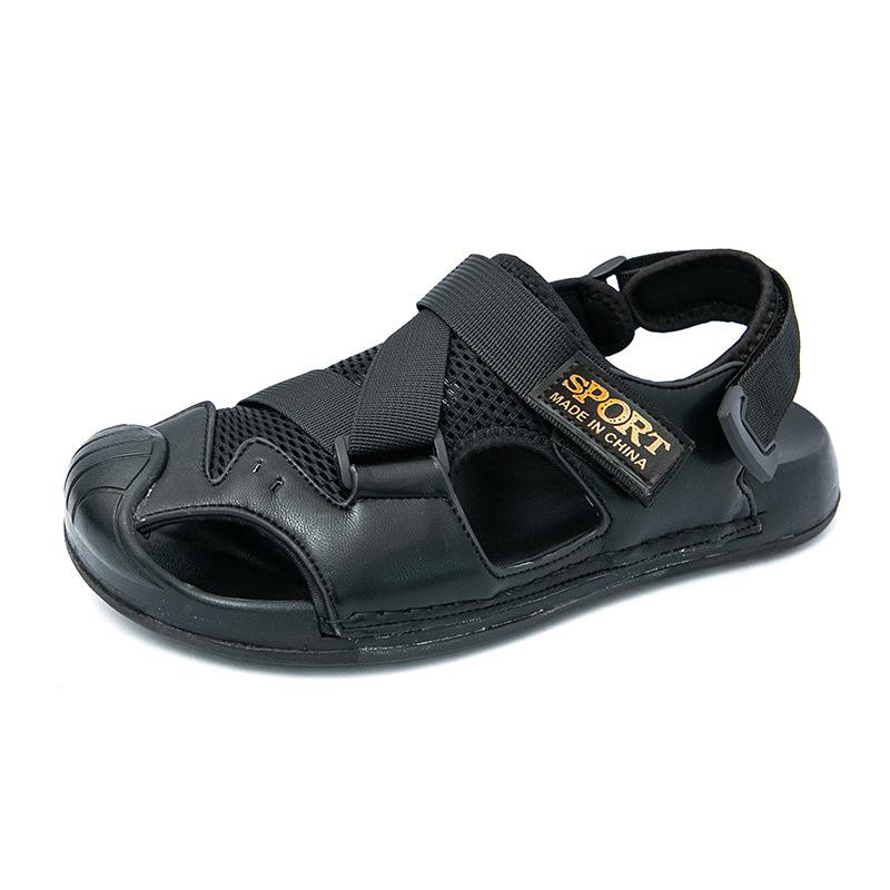 

Новые летние мужские сандалии ручной работы, уличные, дышащие и износостойкие, на толстой подошве, пляжная обувь, сандалии с защитой от столкновений с закрытым носком 39