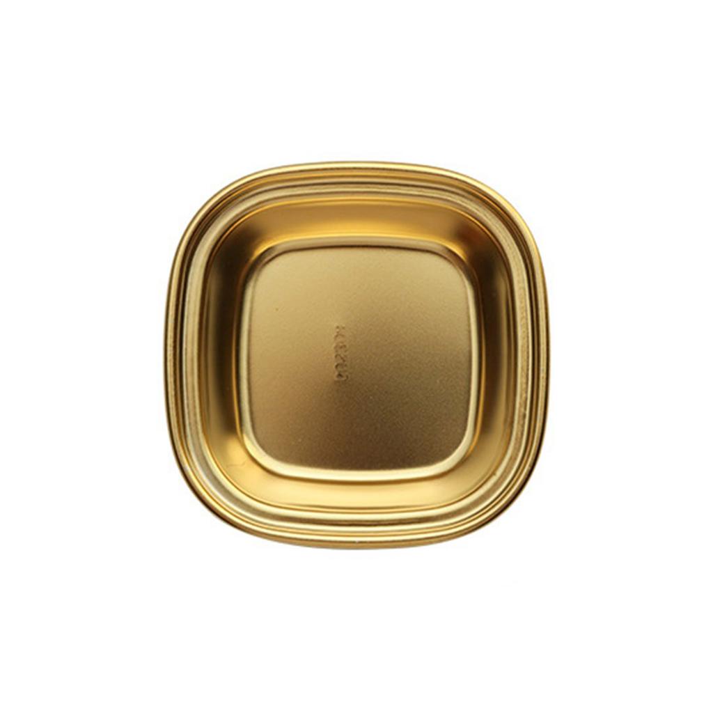 Stainless Steel Seasoning Dish Dipping Bowl Soy Sauce Dish Condiment Tray Square Barbecue Snack Plate Kitchen Tableware