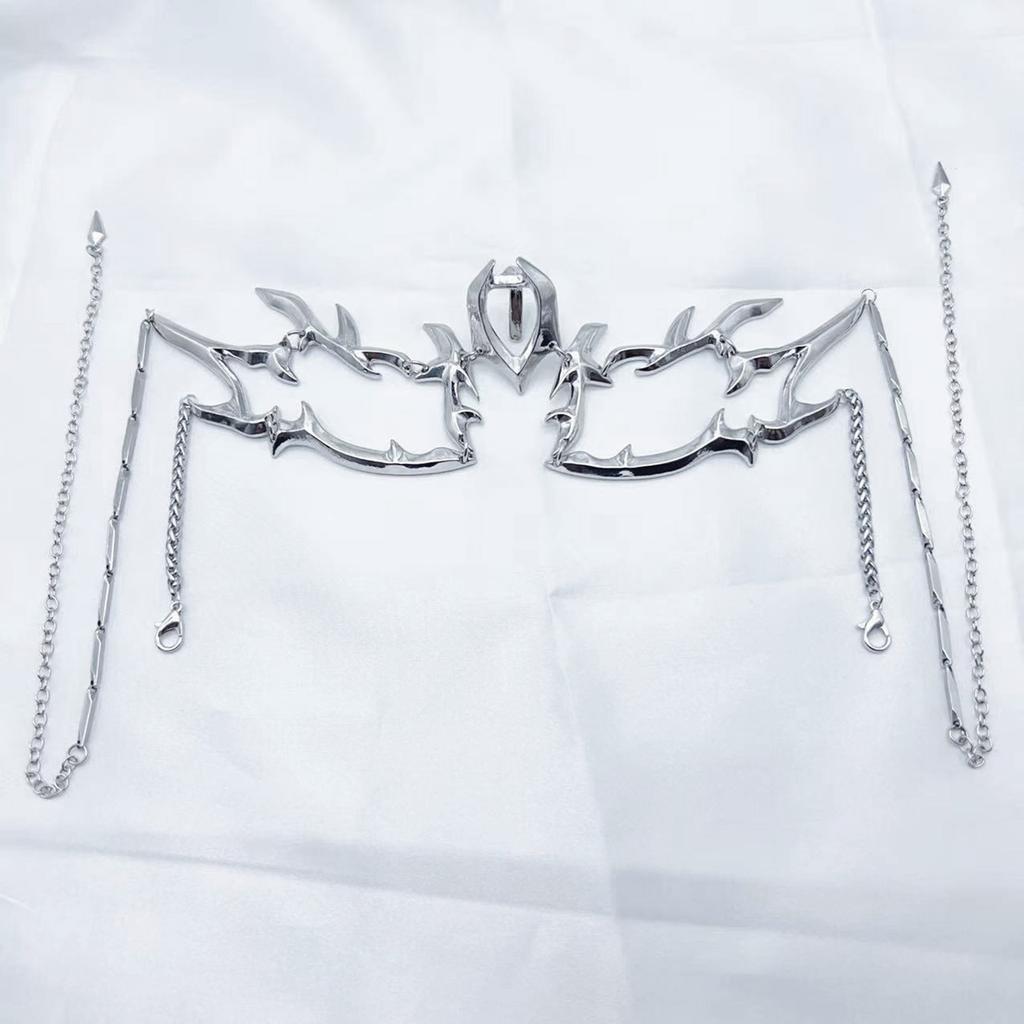 Mechanical Half Mask Irregular Metal Face Accessory Cosplay Face Chain Halloween Unisex Fashion Jewelry for Party Wear