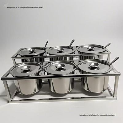 Stainless Steel Seasoning & Condiment Jar with Easy Clean Spoon Holder